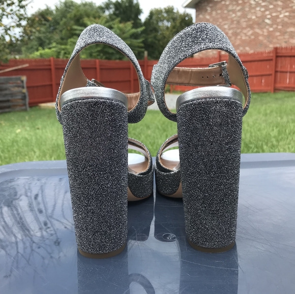 NIB LAURENCE DACADE Rosange 120mm Silver Metallic High Platform Sandals sz 41 - Picture 7 of 11